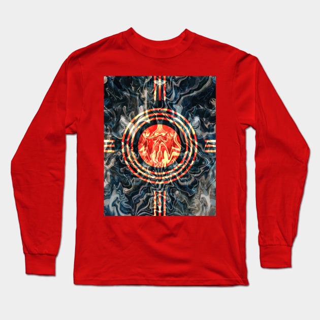 Fluidic Abstract Long Sleeve T-Shirt by StudioGrafiikka